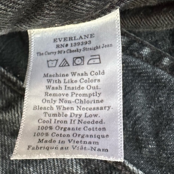 Everlane The Curvy 90s Cheeky straight Cropped organic cotton Women’s size 27 - Picture 11 of 14